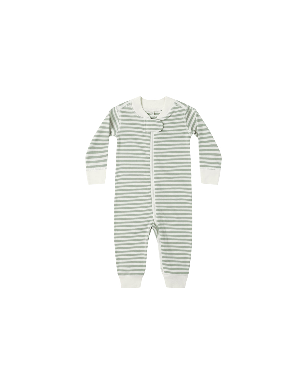 Quincy Mae ZIP LONG SLEEVE SLEEPER || FERN STRIPE