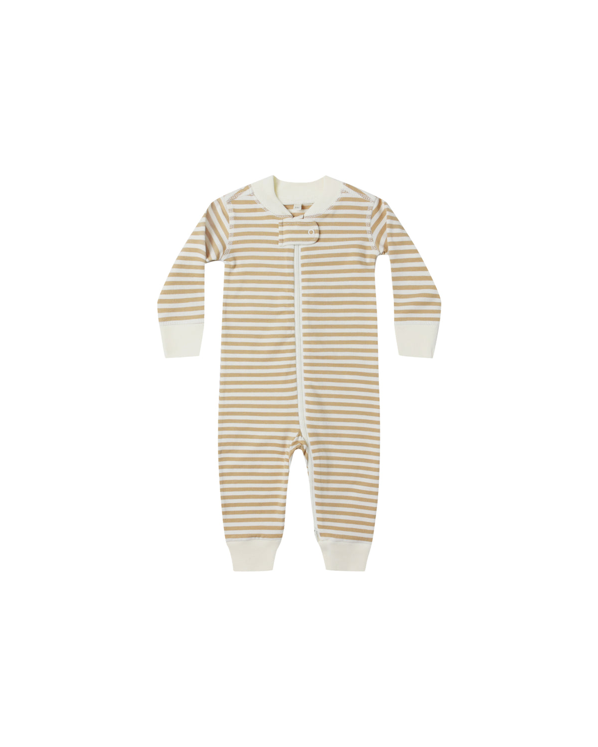 Quincy Mae Zip Long Sleeve Sleeper - Gold Stripe