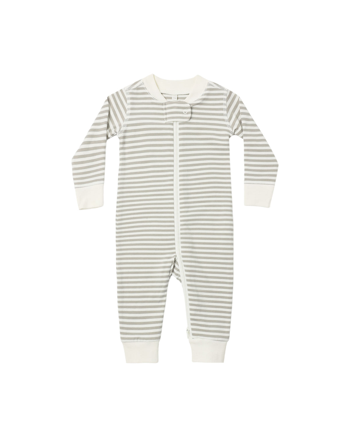 Quincy Mae ZIP LONG SLEEVE SLEEPER LAUREL STRIPE