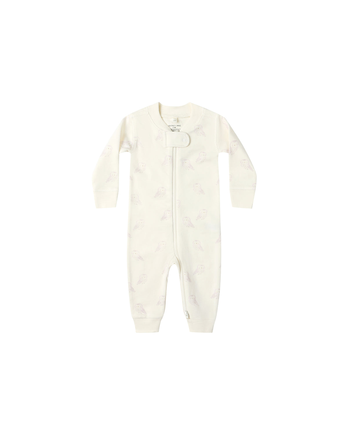 Quincy Mae Zip Long Sleeve Sleeper Snow Owls
