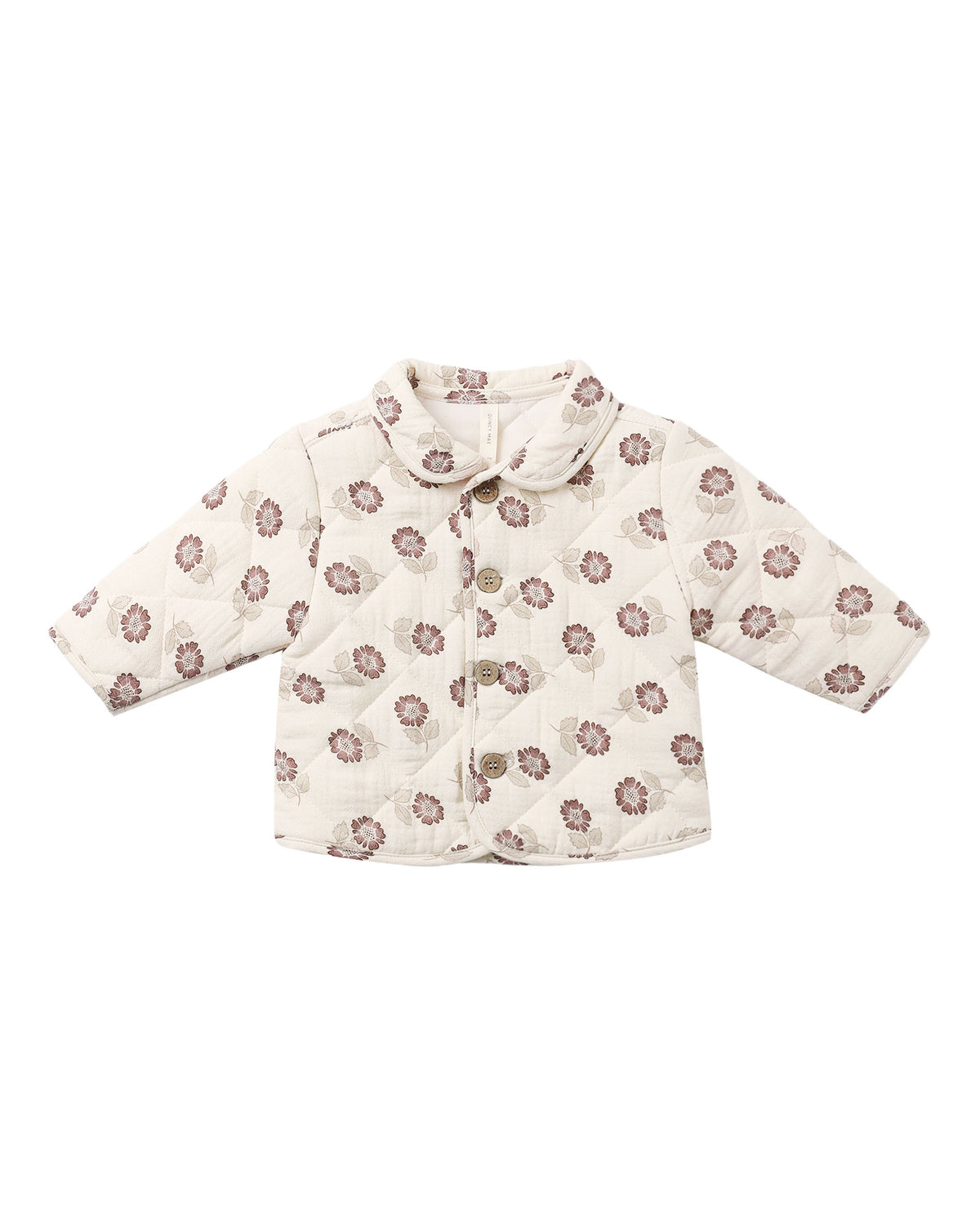 Quincy Mae QUILTED JACKET FALL FLORAL - NATURAL