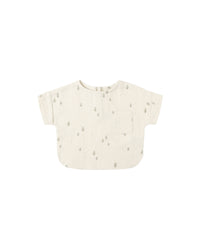 Quincy Mae WOVEN BOXY TOP || TREES