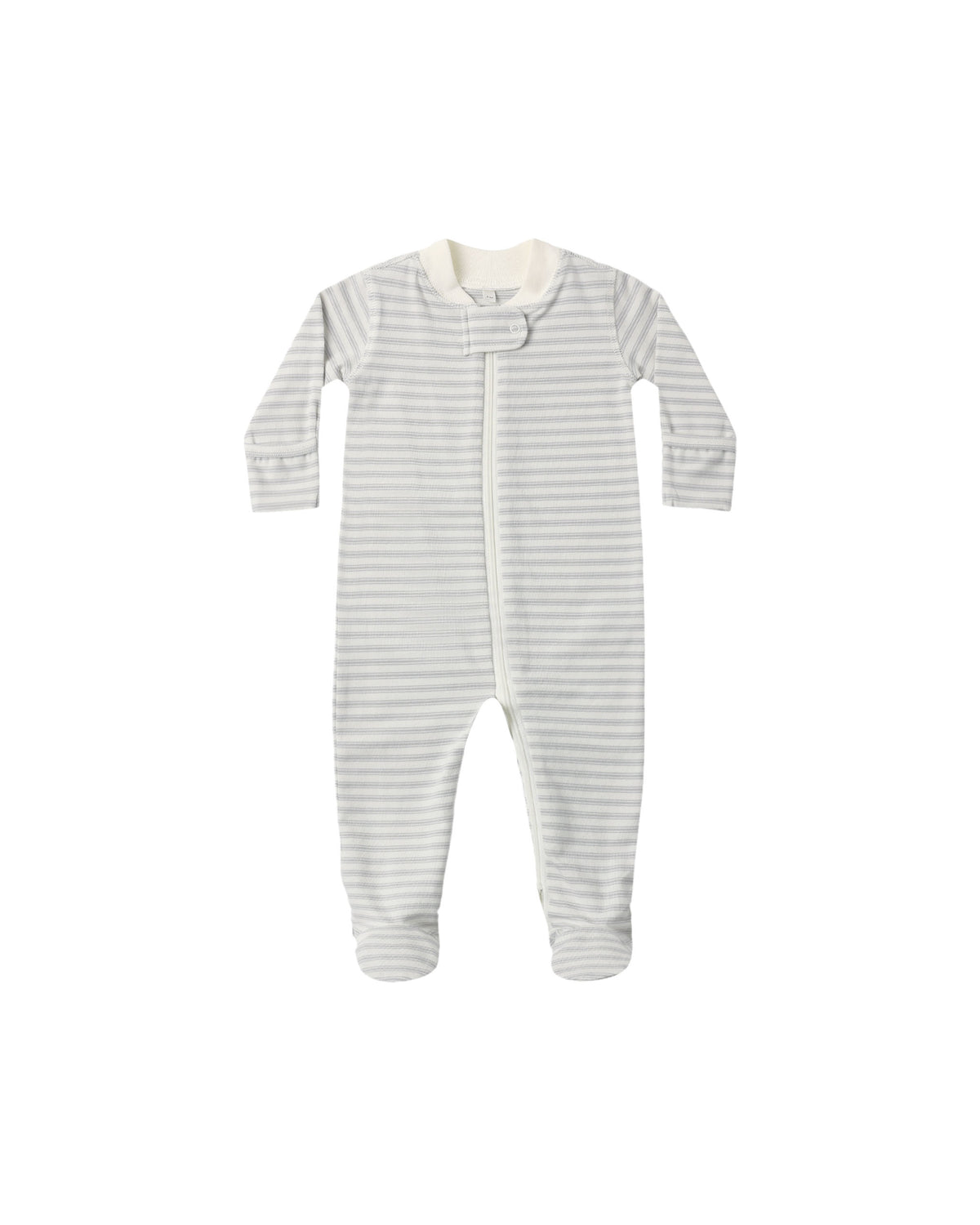 Quincy Mae ZIP LONG SLEEVE SLEEPER FOOTIE CLOUD STRIPE