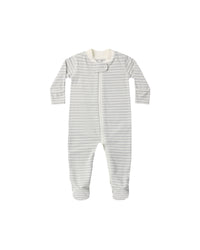 Quincy Mae ZIP LONG SLEEVE SLEEPER FOOTIE CLOUD STRIPE