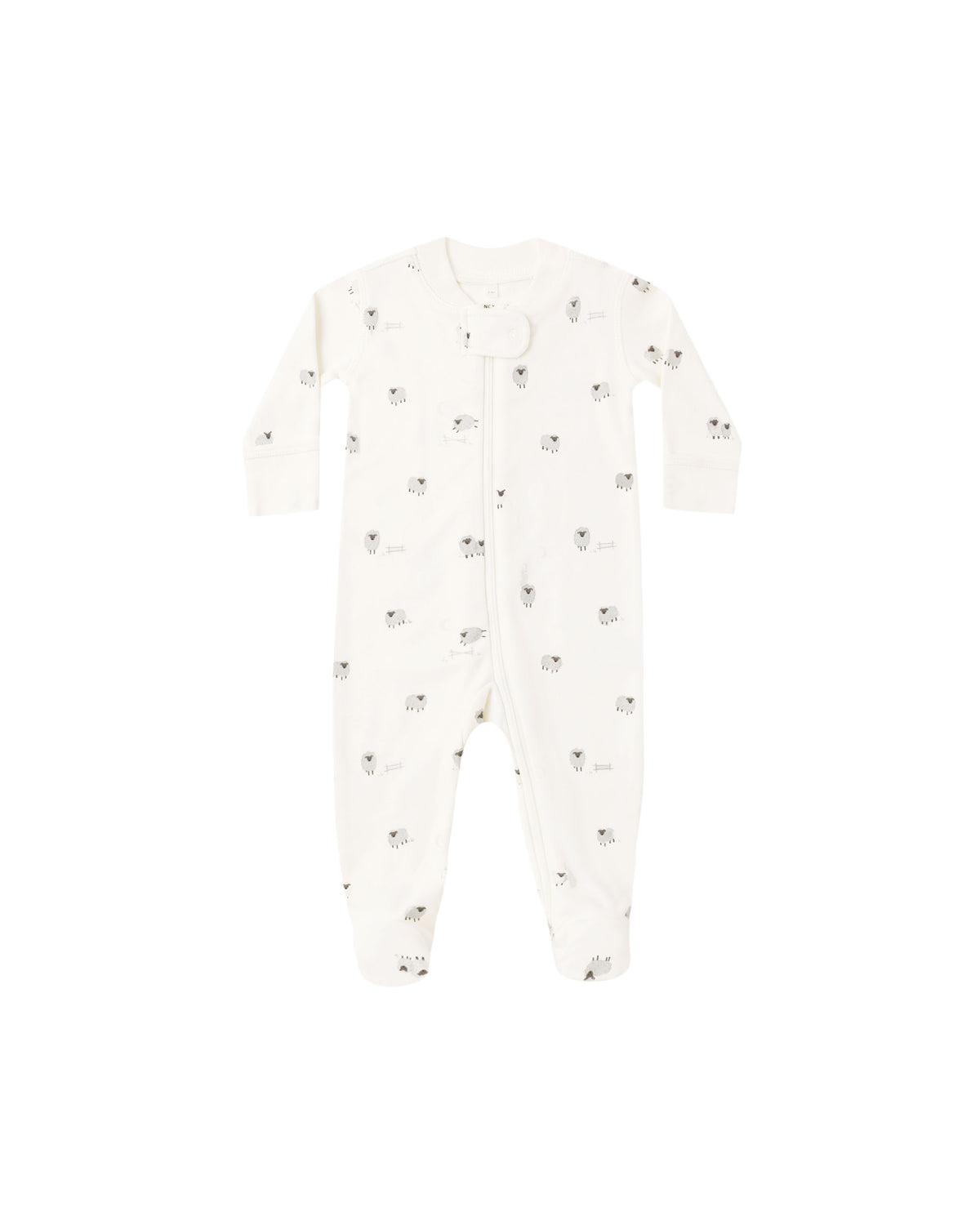 Quincy Mae ZIP LONG SLEEVE SLEEPER FOOTIE SHEEP
