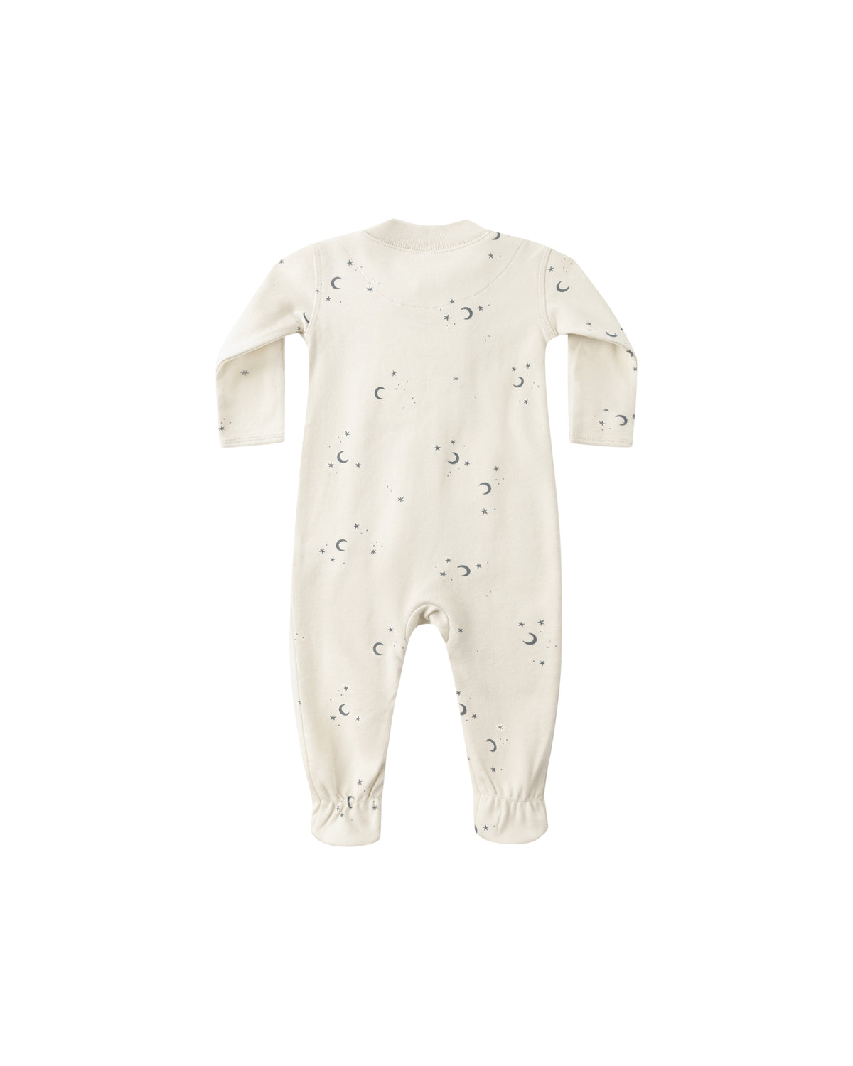 Quincy Mae Zip Long Sleeve Sleeper Footie - Moons - Natural