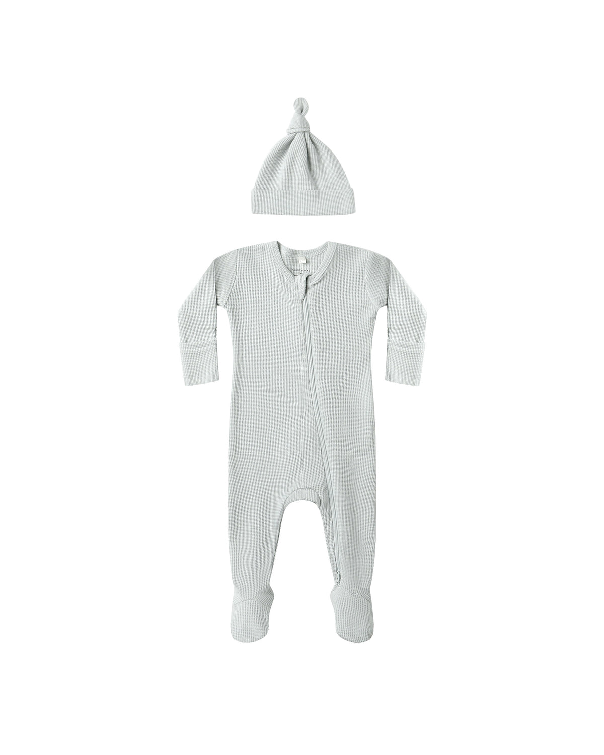 Quincy Mae Waffle Sleep Suit Ice Blue