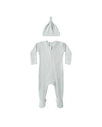 Quincy Mae Waffle Sleep Suit Ice Blue