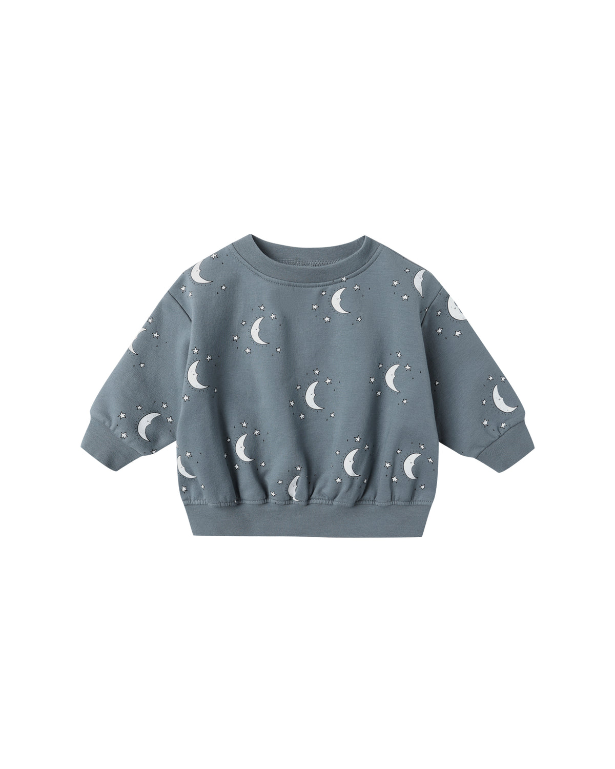 Quincy Mae Relaxed Fleece Sweater Silver Moons