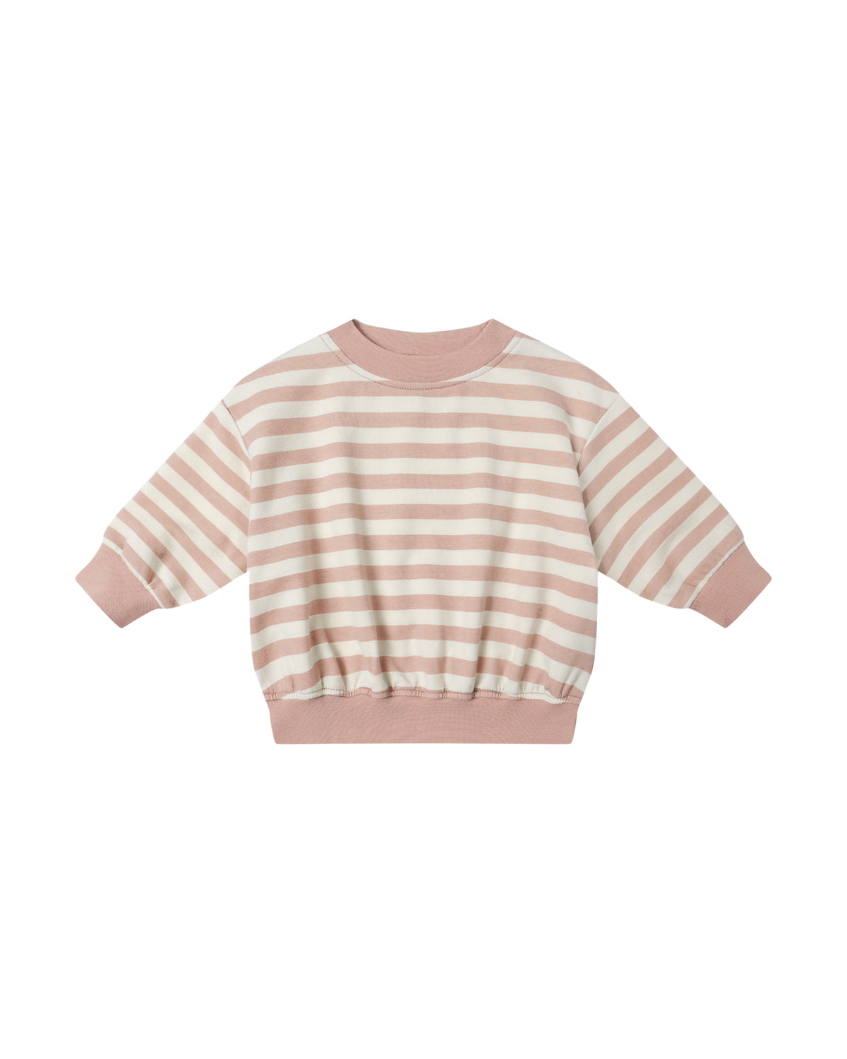 Quincy Mae RELAXED SWEATSHIRT || PINK STRIPE