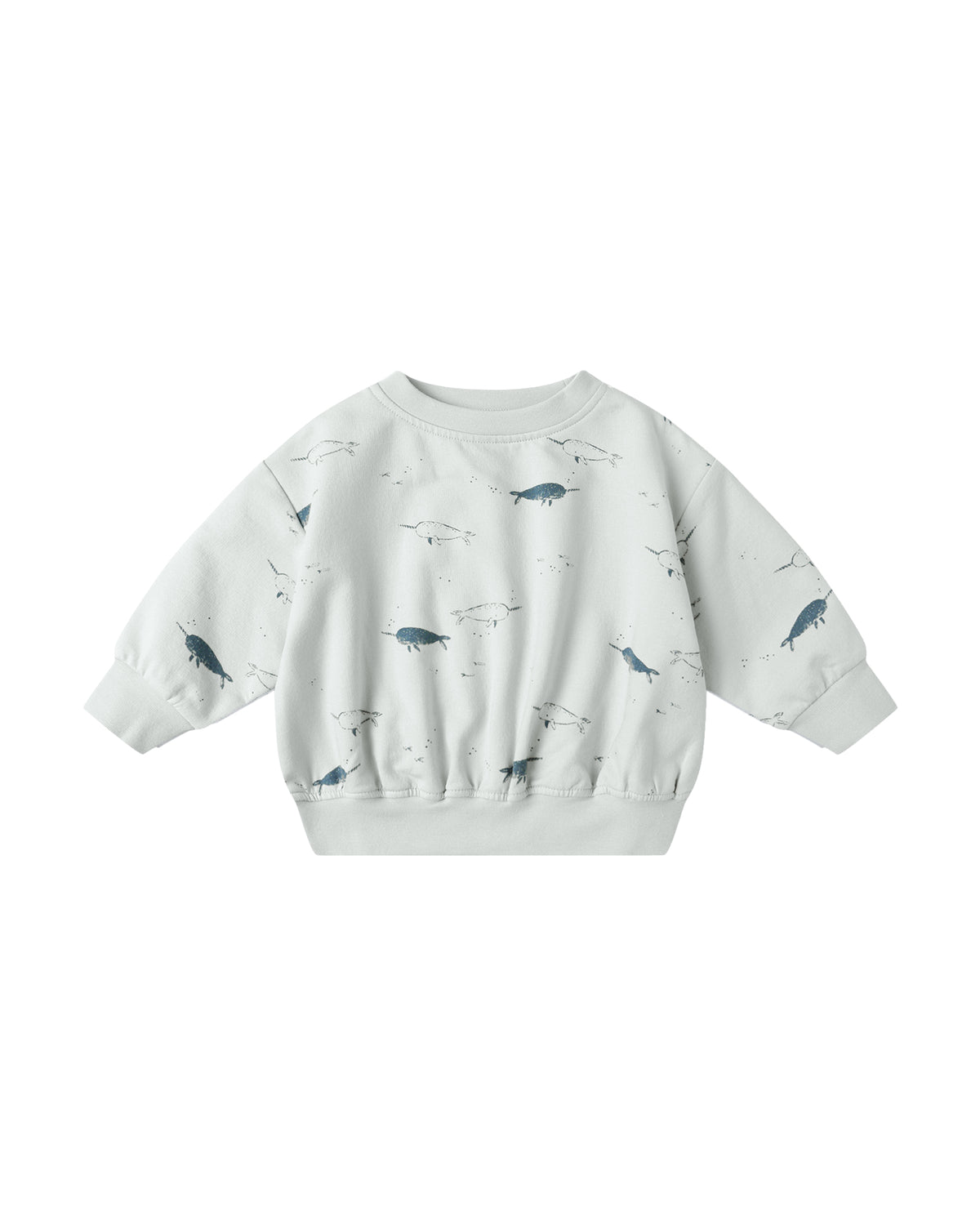 Quincy Mae Relaxed Fleece Sweater Narwhals