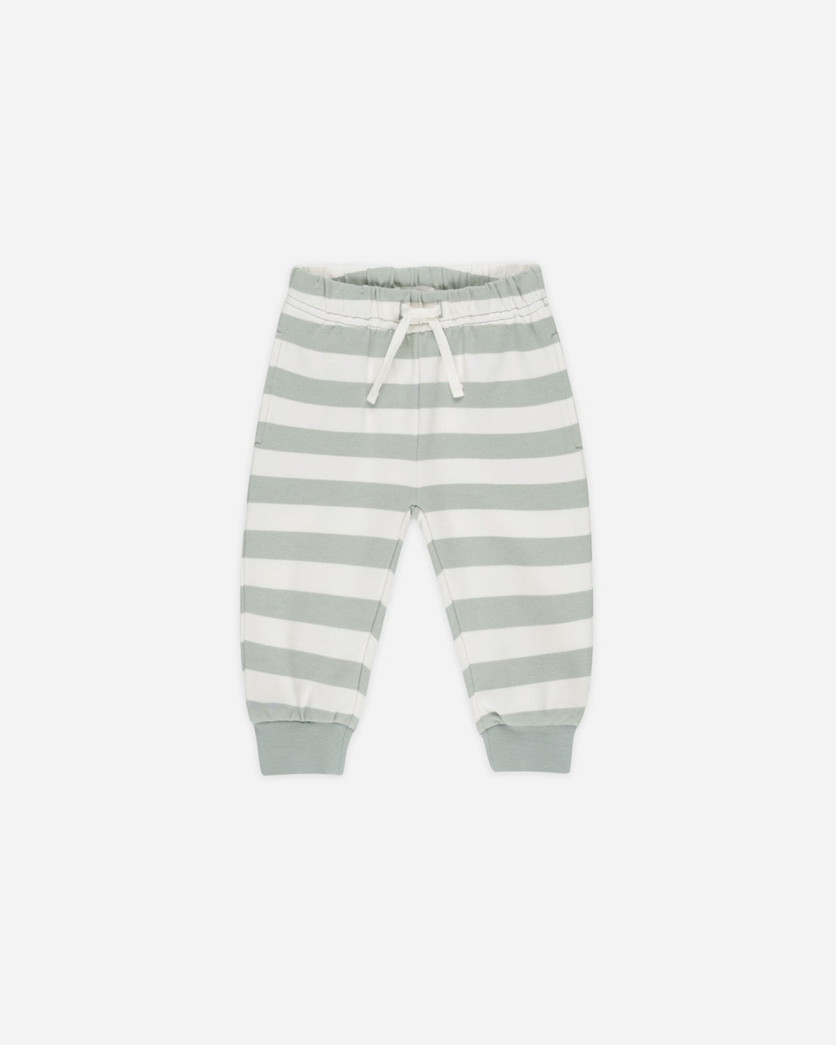 Quincy Mae Relaxed Sweat pant Sage Stripe