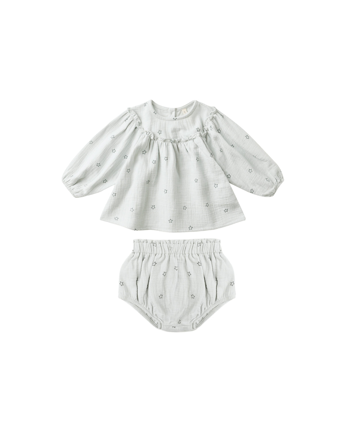 Quincy Mae Mia Top and Bloomer Set Twinkle Blue