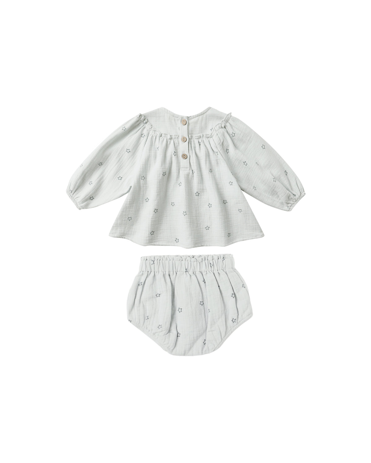 Quincy Mae Mia Top and Bloomer Set Twinkle Blue