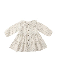 Quincy Mae RUFFLE COLLAR BUTTON DRESS || BLUEBELL