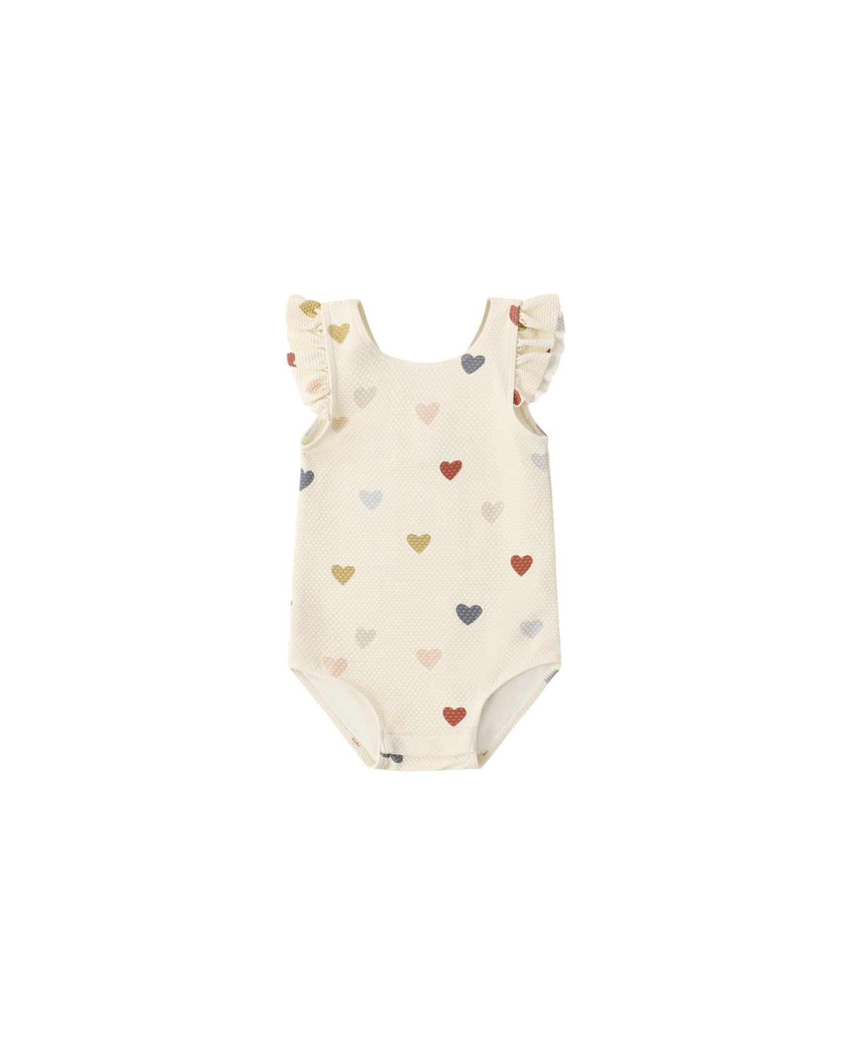 Quincy Mae Scoop Back One-Piece Swimsuit - Confetti Hearts