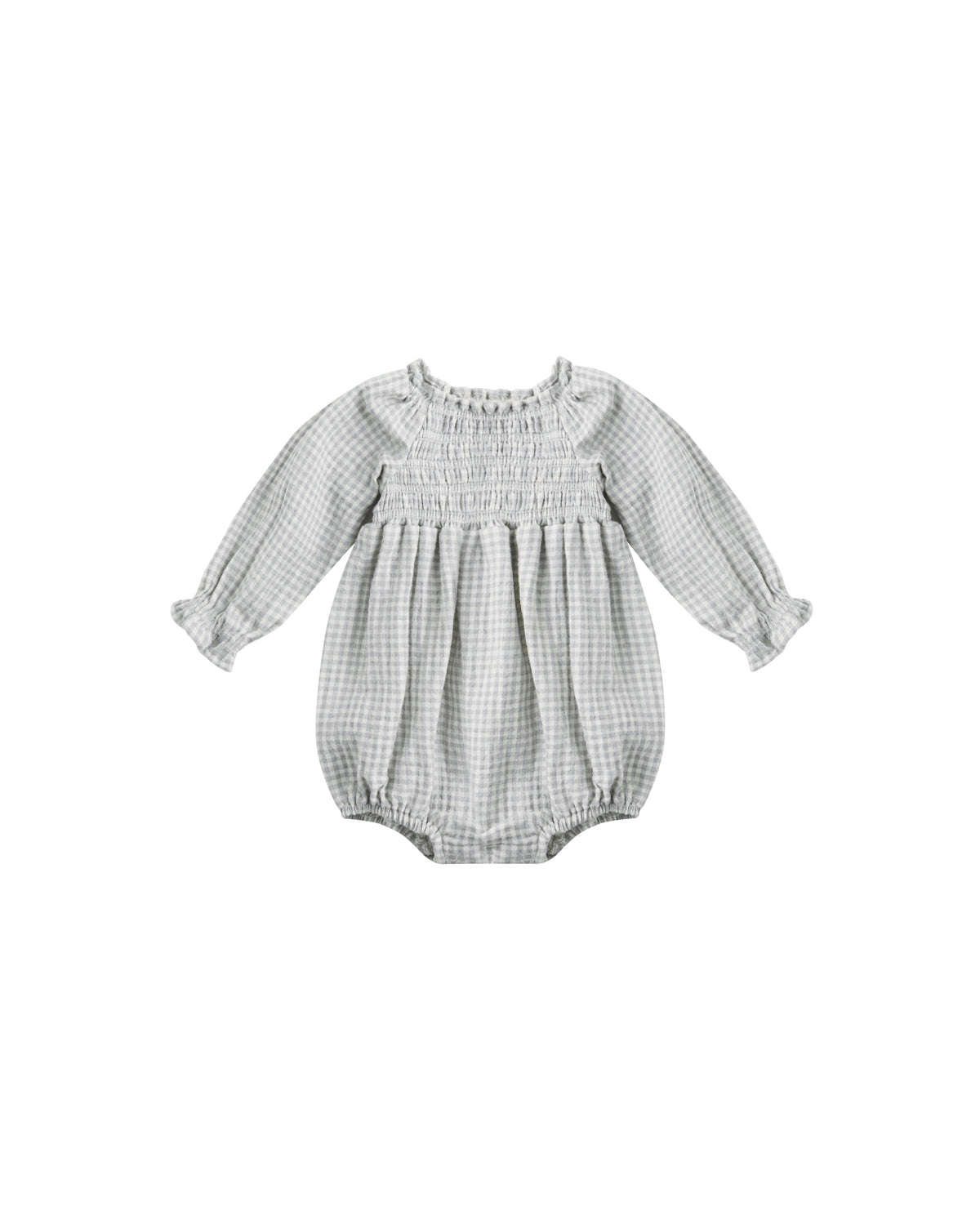 Quincy Mae EDEN ROMPER || BLUE GINGHAM