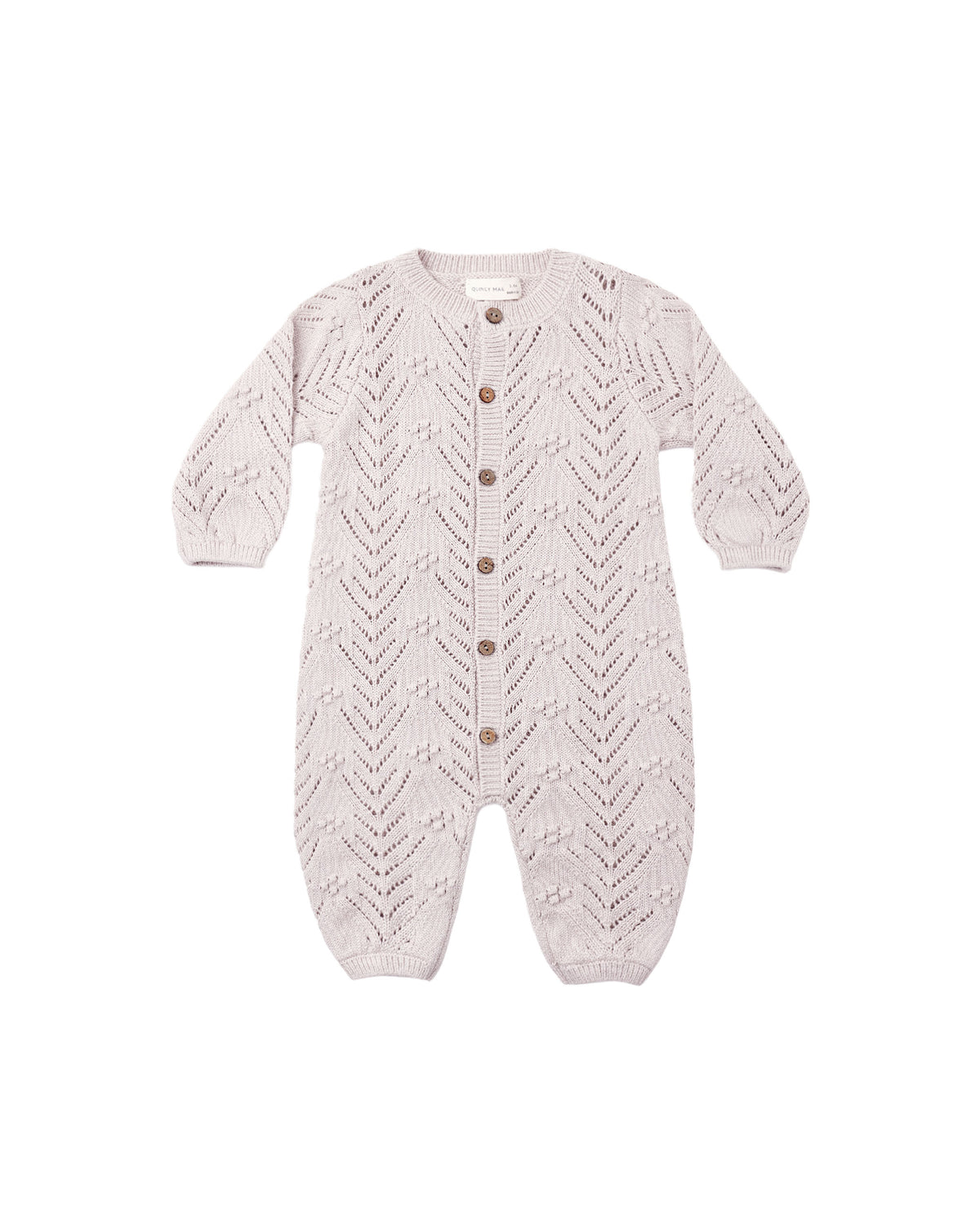 Quincy Mae LONG SLEEVE BUBBLE ROMPER LILAC MIST