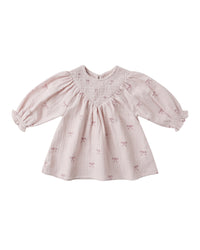 Quincy Mae V Smocked Dress Lilac Bows