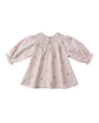Quincy Mae V Smocked Dress Lilac Bows