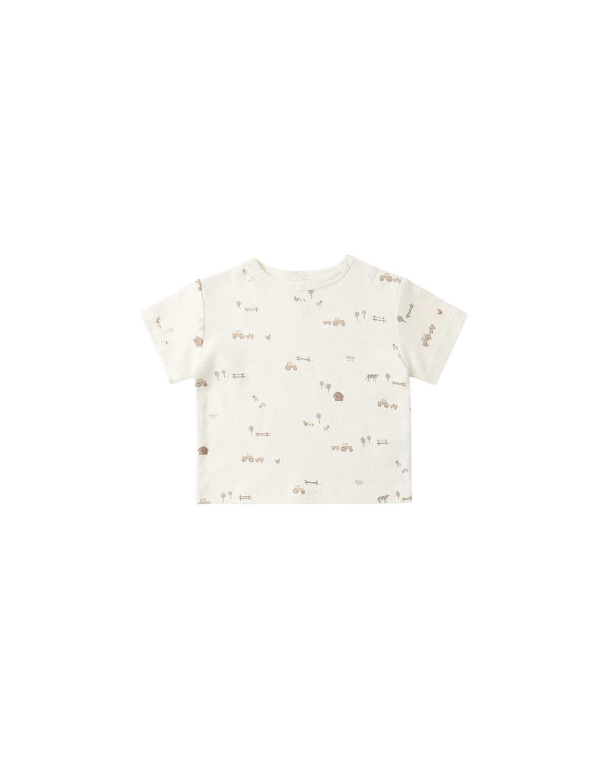 Quincy Mae Boxy Tee - Farm - IVORY