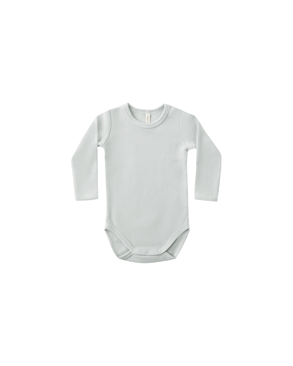Quincy Mae Waffle Long Sleeve Bodysuit Ice Blue