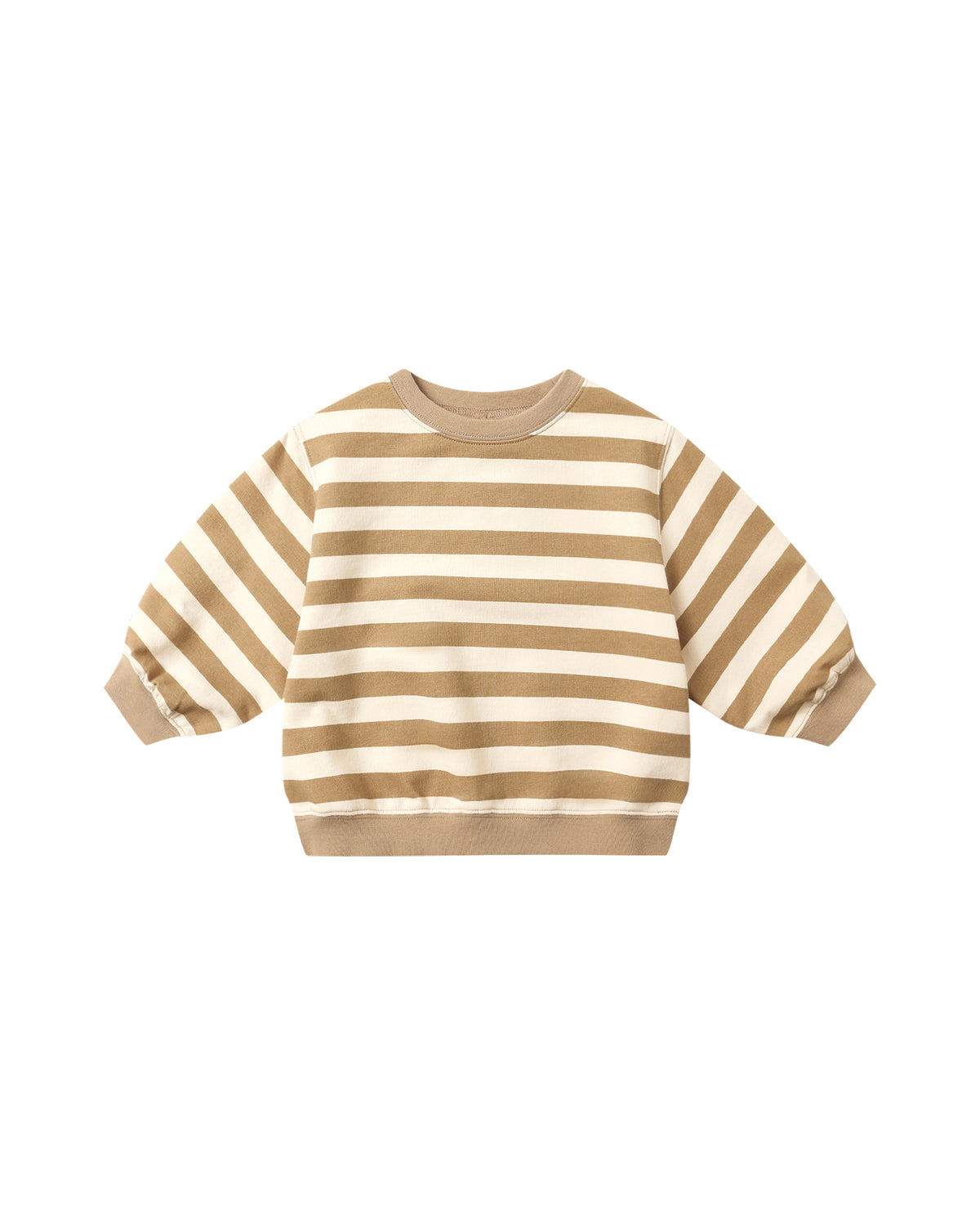 Quincy Mae Oversized Crew Sweater Gold Stripe