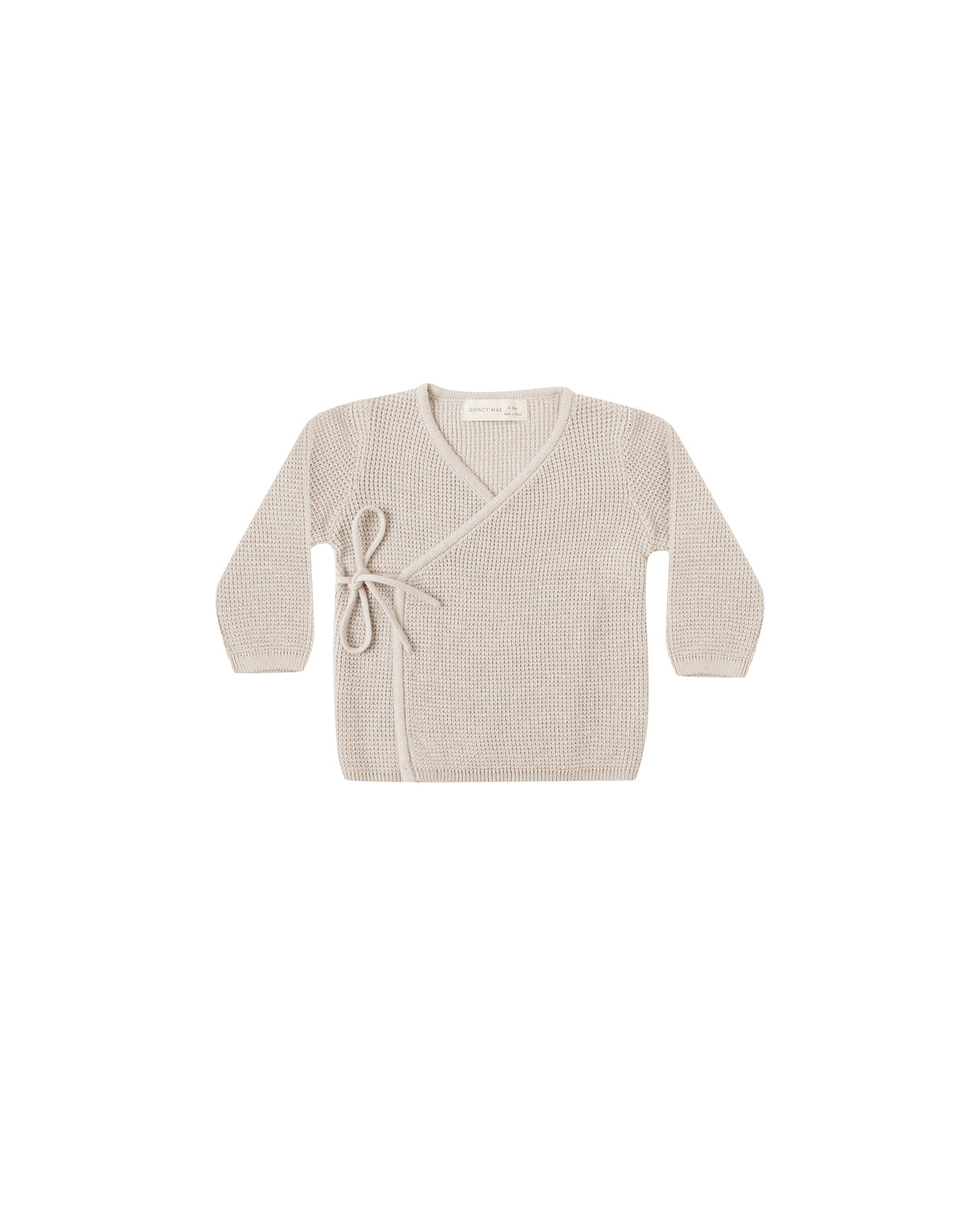 Quincy Mae Knit Wrap Top Oat