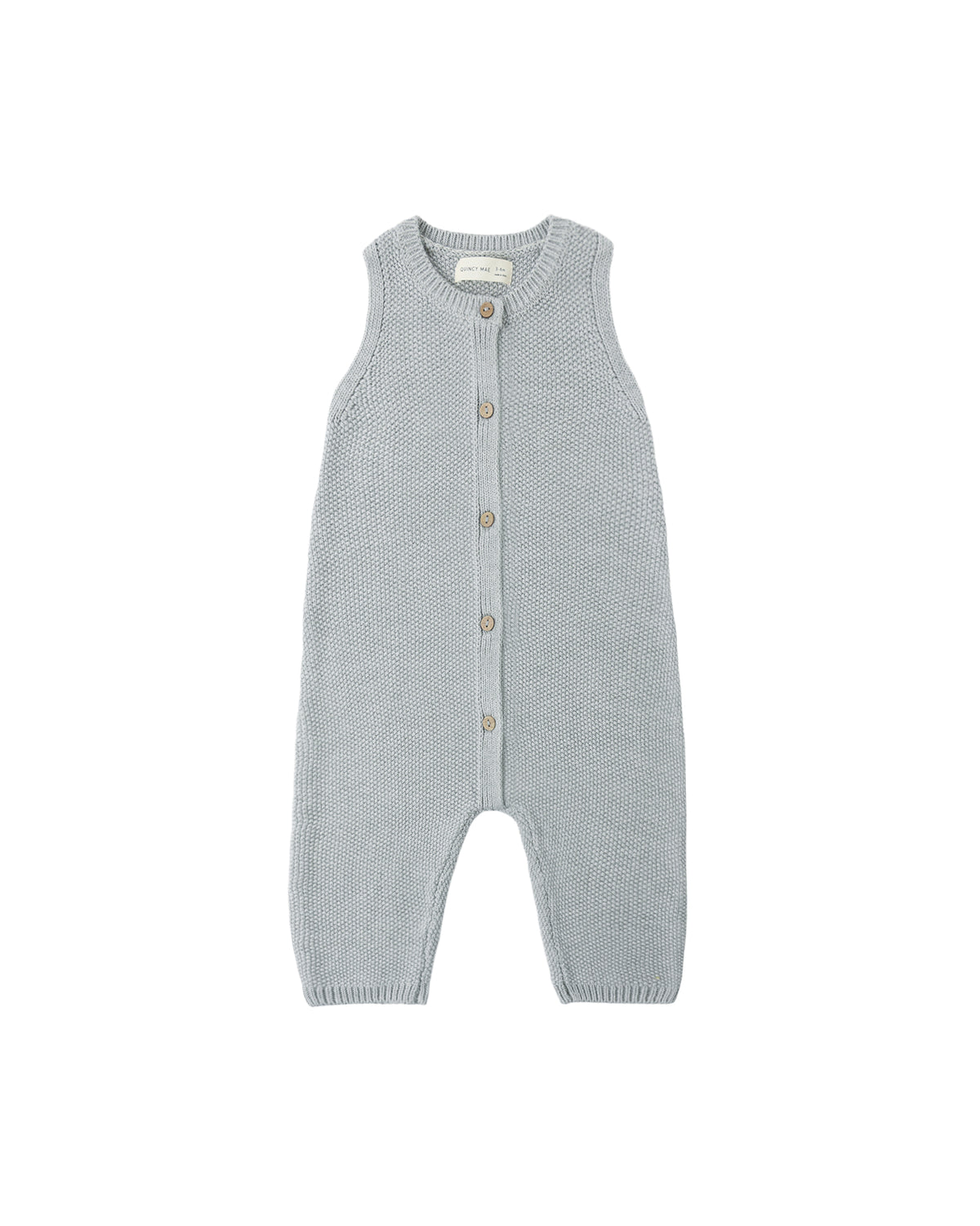 Quincy Mae Knit Jumpsuit - Heathered Sky