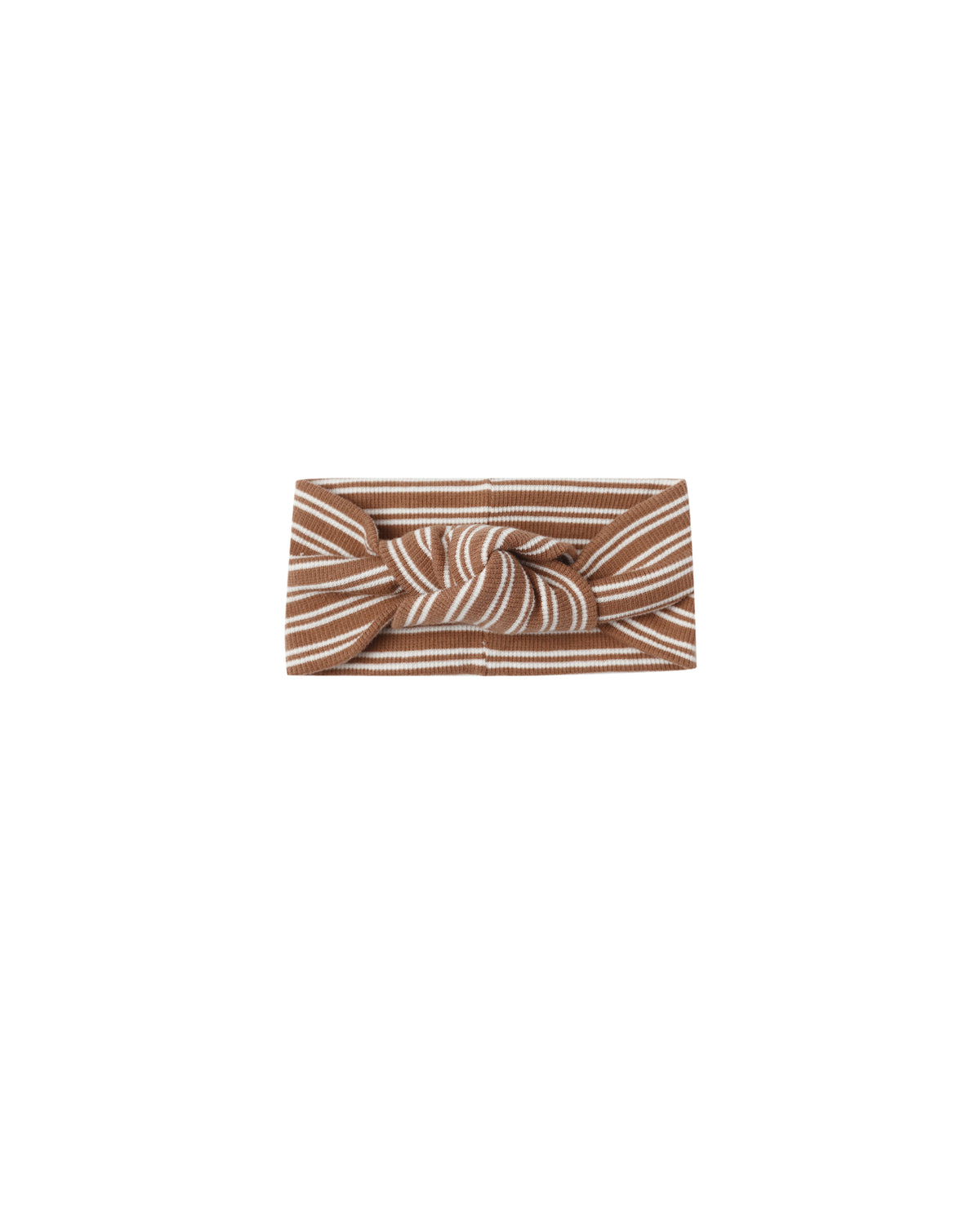 Quincy Mae RIBBED KNOTTED HEADBAND || CEDAR MICRO STRIPE