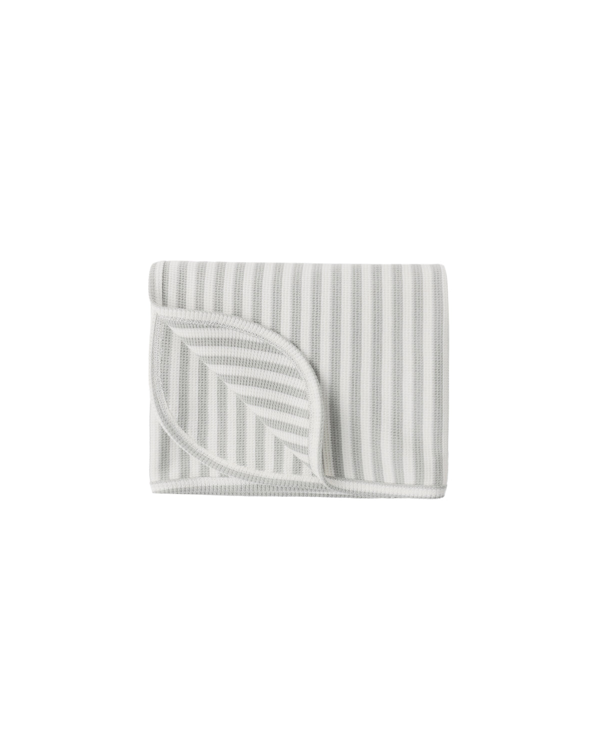 Quincy Mae Waffle Baby Blanket - Sage Stripe