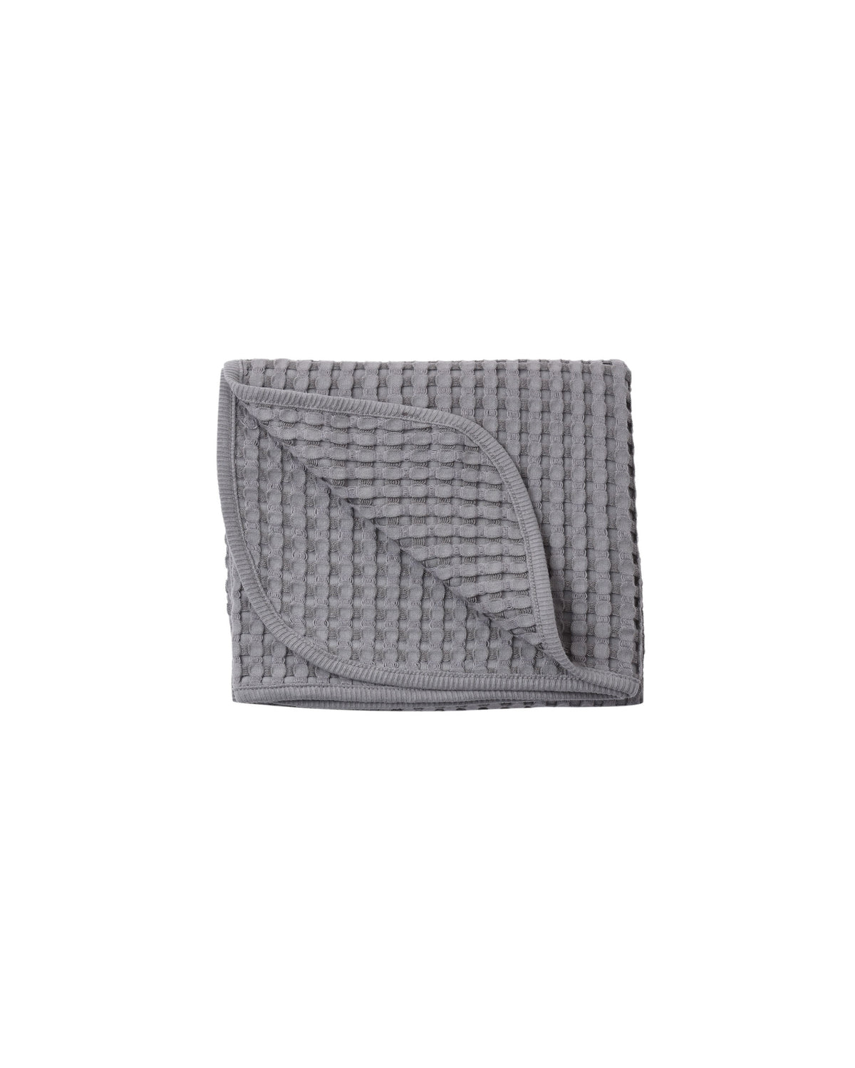 Quincy Mae WAFFLE BABY BLANKET SLATE