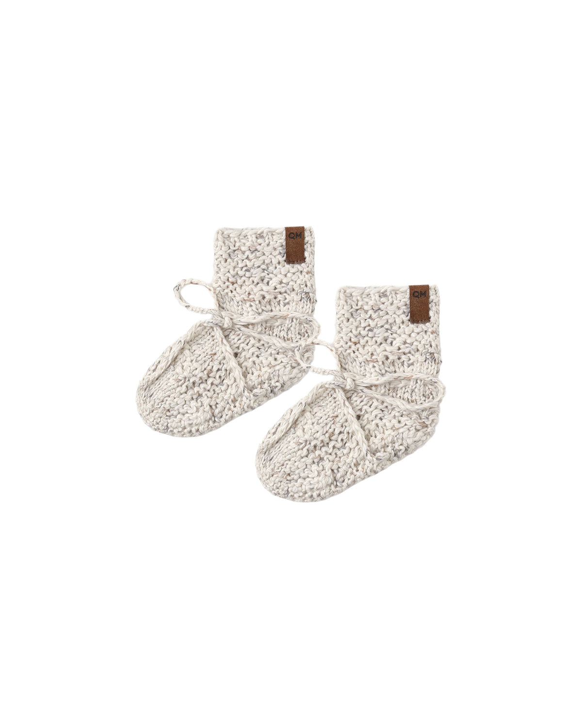 Quincy Mae KNIT BOOTIES NATURAL CONFETTI