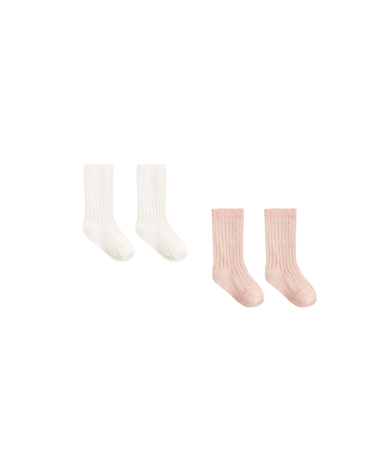 Quincy Mae SOCKS SET DUSTY ROSE - NATURAL