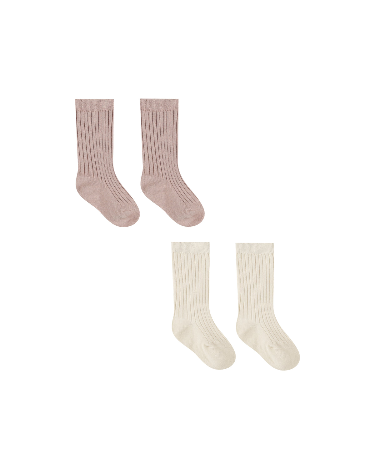 Quincy Mae SOCKS SET NATURAL, MAUVE