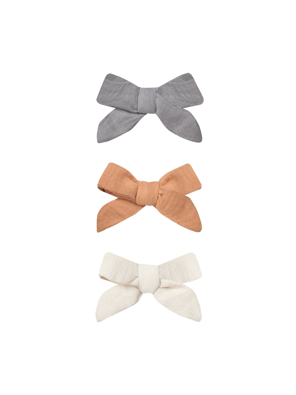 Quincy Mae Bow With Clip Set of 3, Lagoon, Melon and Ivory