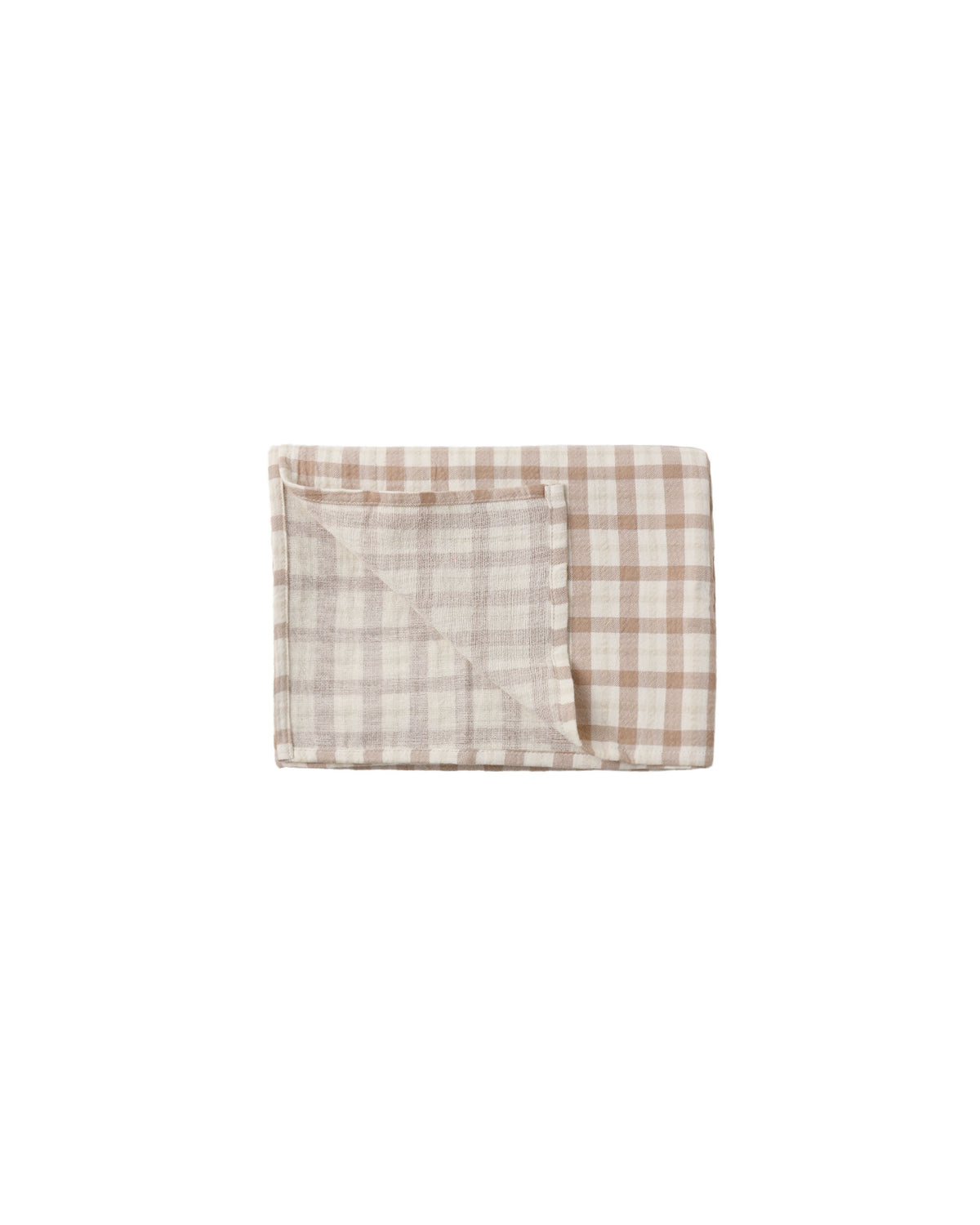 Quincy Mae WOVEN SWADDLE RUSTIC PLAID - ALMOND