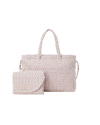 Quincy Mae Diaper Bag and Changing Mat Set Wildflower Lilac