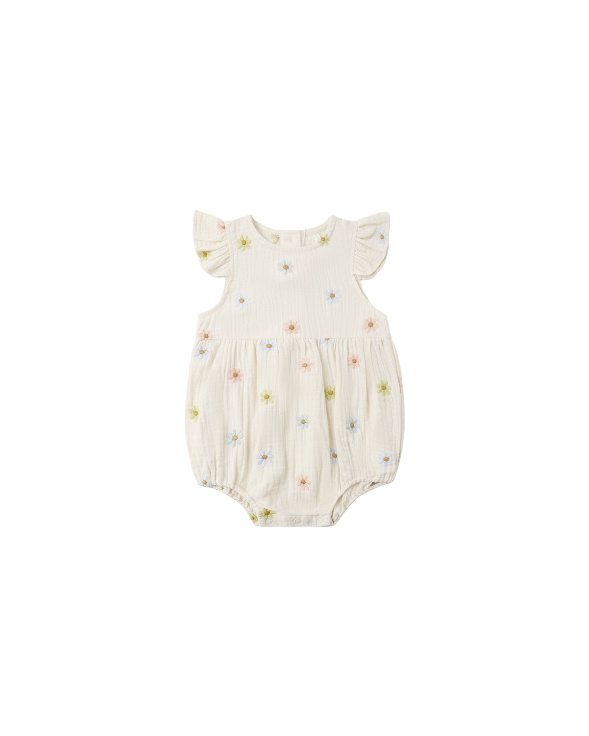 Rylee and Cru Amelia Romper - Embroidered Daisies