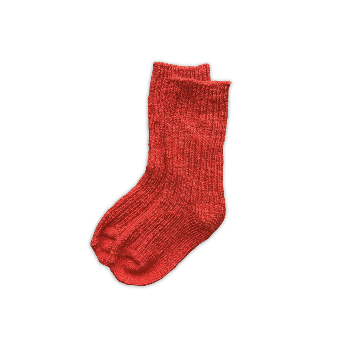 Grown Cotton Slub Chunky Rib Socks - Sauce
