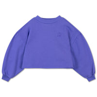 Repose AMS Crop Heart Sweater - Royal Bloom