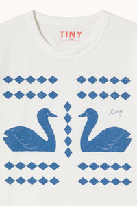 Tiny Cottons Swans Diamond Graphics T-Shirt