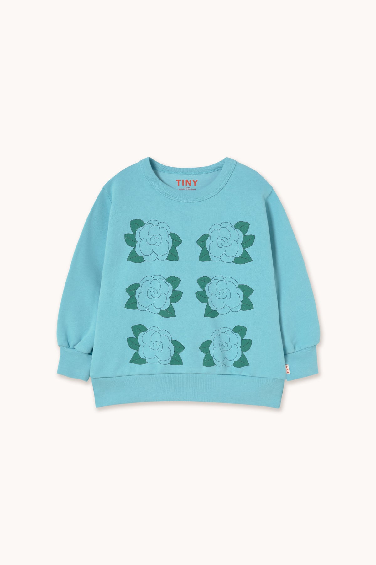Tiny Cottons Blue Flowers Graphic Sweater