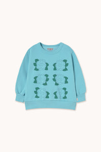 Tiny Cottons Blue Flowers Graphic Sweater