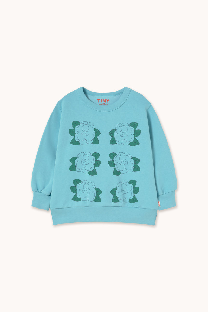 Tiny Cottons Blue Flowers Graphic Sweater