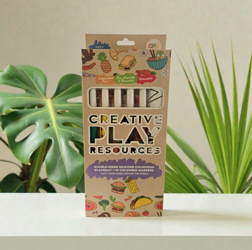 Creative Play Resources Silicone Colouring Mat - A World of Tasty Adventures