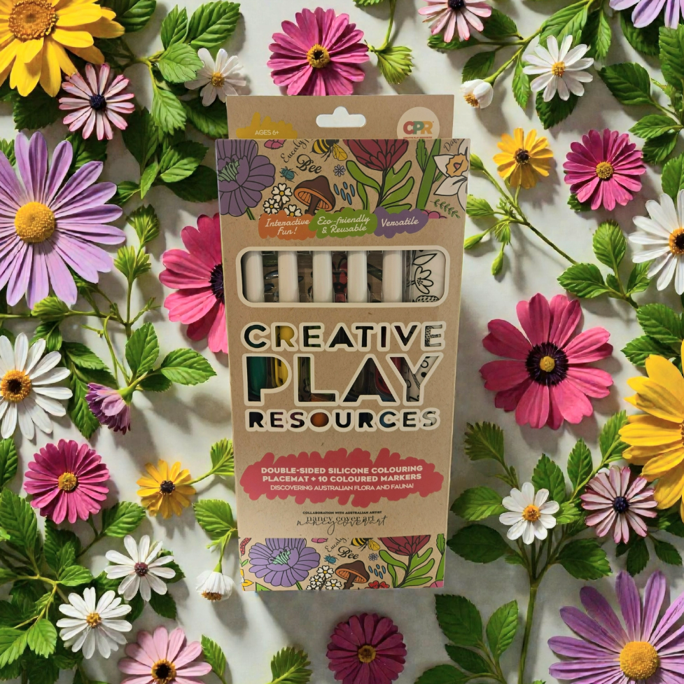 Creative Play Resources Reversible Silicone Colouring Mat - Australian Flora & Fauna