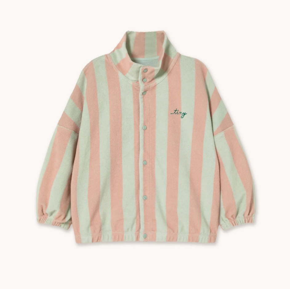 Tiny Cottons Stripes Towel Mockneck Sweater