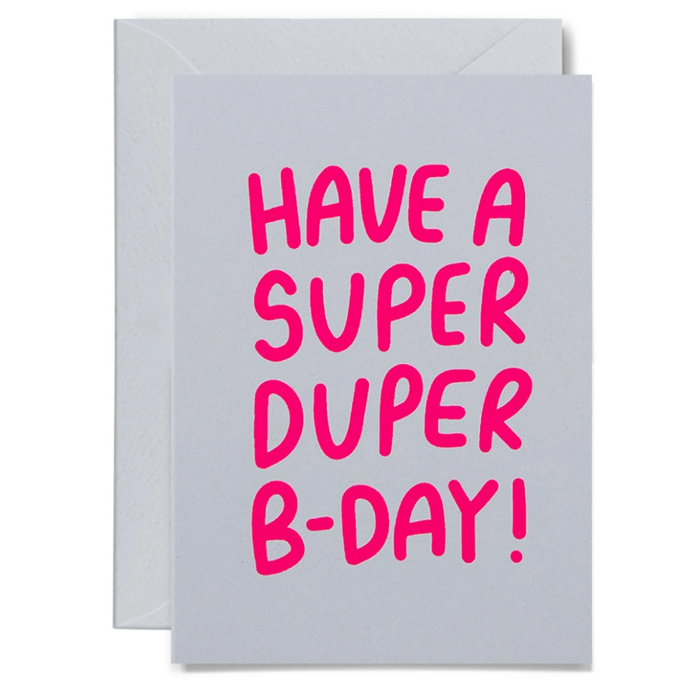 Me and Amber Super Duper Birthday Greeting Card