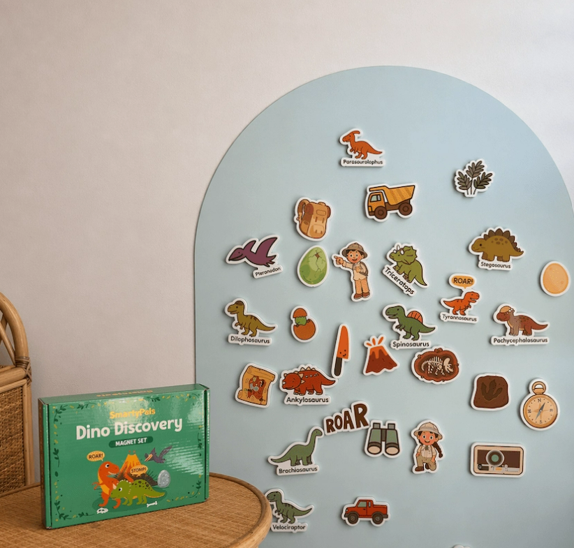 Smarty Pals Dino Discovery Magnet Set | Dinosaur Magnets For Kids Imaginative Play